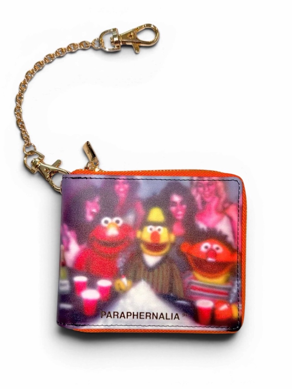 Paraphernalia Genuine leather Orange zip wallet